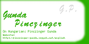 gunda pinczinger business card